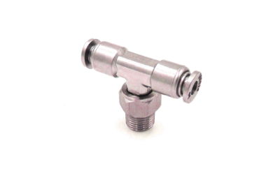 Male Swivel Branch Tee BSPT Push In Fittings Stainless Steel 316