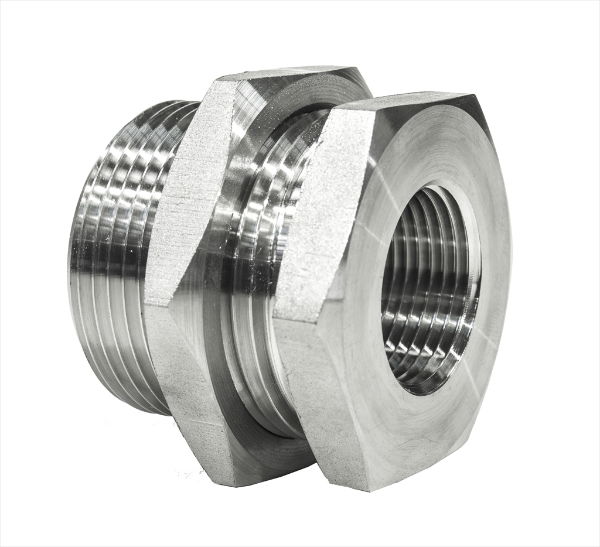 Female Hydraulic Bulkhead BSPP 316 Stainless Steel