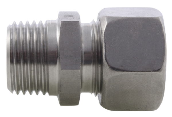 Male Stud Coupling NPT Single Ferrule 316 Stainless Steel