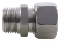 Male Stud Coupling BSPT Single Ferrule 316 Stainless Steel